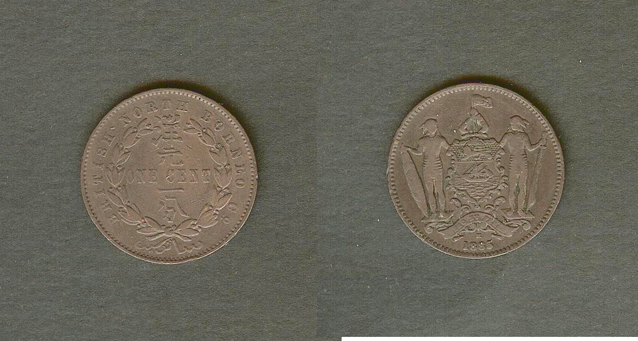 British North Borneo 1 cent 1885H aVF